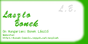 laszlo bonek business card